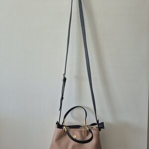 Elegant Black and Soft Pink Crossbody Bag